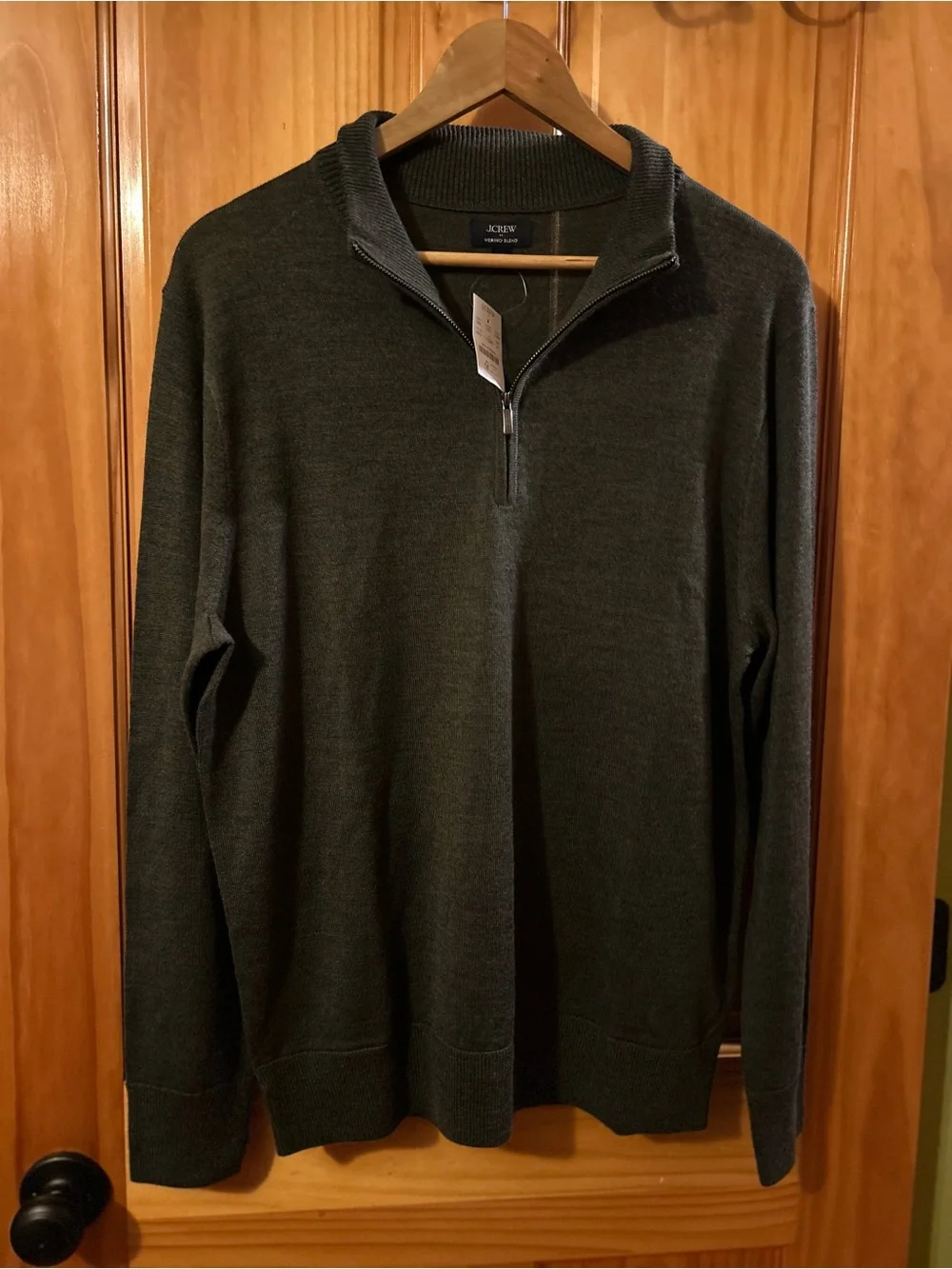 J. Crew Men’s Charcoal Quarter Zip Sweater